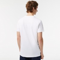T-shirt Lacoste Sport Brand Contrast Bianco  Offerta + Economico