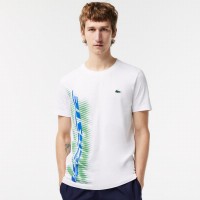 T-shirt Lacoste Sport Brand Contrast Bianco  Offerta + Economico
