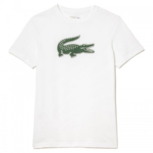 T-shirt traspirante Lacoste Sport Bianco Verde