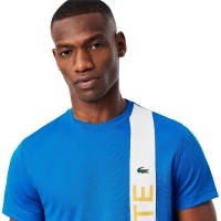Lacoste Sport Ultra Dry Blu Bianco Maglietta  Offerta + Economico