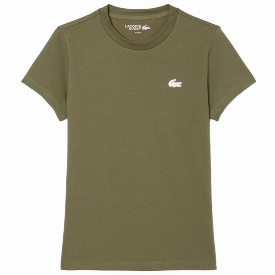T-shirt Lacoste Sport Verde Cachi Donna