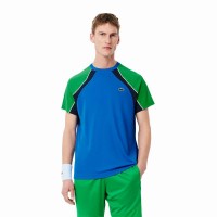 Lacoste Ultra Dry Maglietta Blu Navy Verde  Offerta + Economico