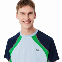 Lacoste Ultra Dry Blu Verde Maglietta  Offerta + Economico