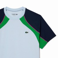 Lacoste Ultra Dry Blu Verde Maglietta  Offerta + Economico