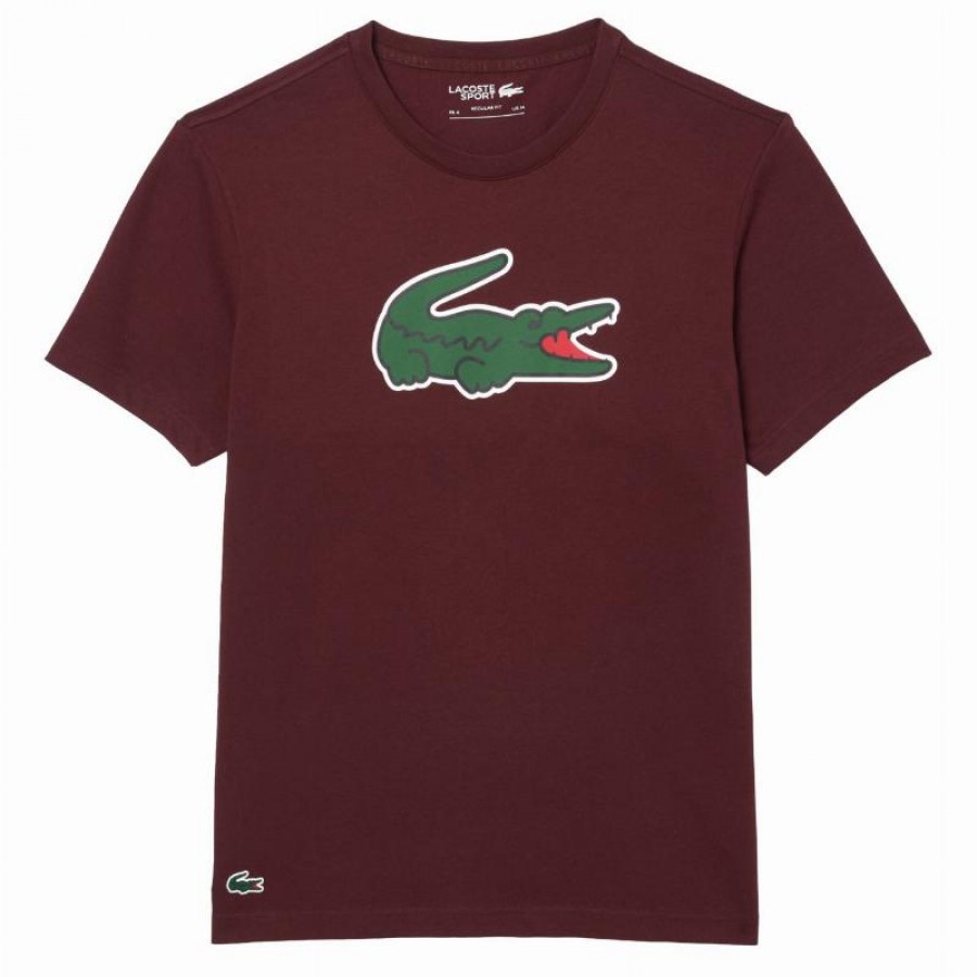 Lacoste Ultra Dry Borgogna Maglietta  Offerta + Economico