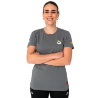 Camiseta Lok A1 Padel Ghiacciaio Gris Mujer