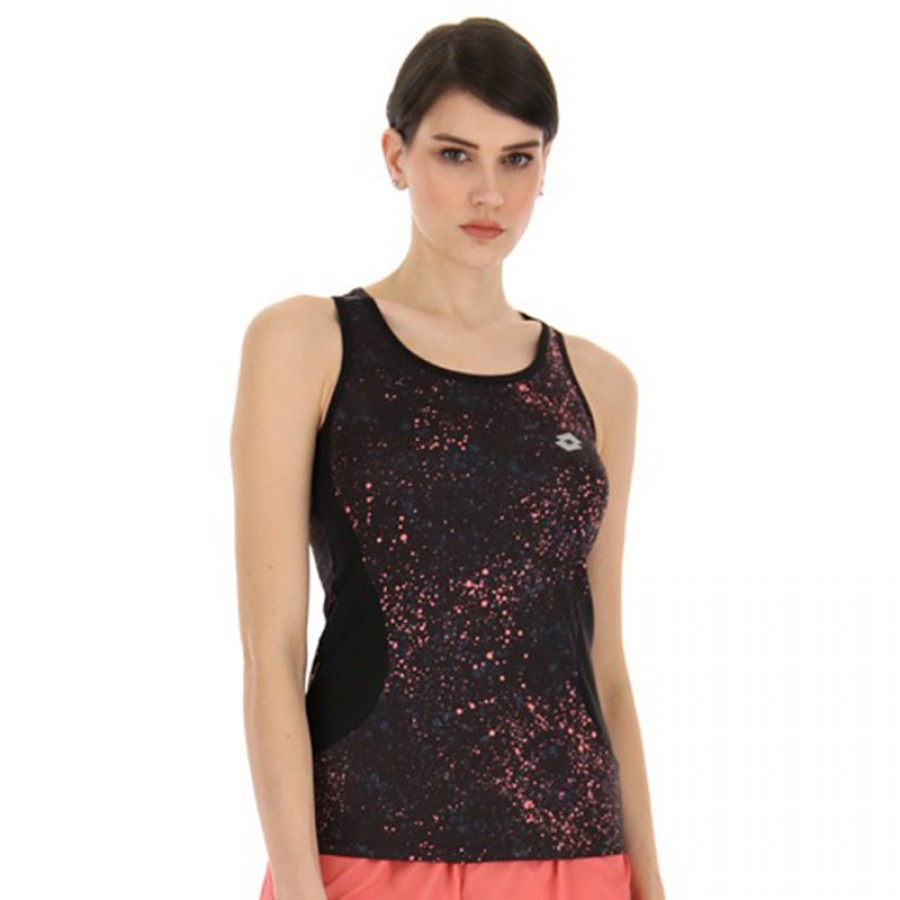 T-shirt Lotto Run Fit II Nero Rosa Gum  Offerta + Economico