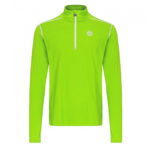 T-shirt bidi badu zac verde al neon bianco a manica lunga