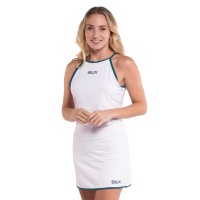 T-shirt da donna bianca in seta Siux