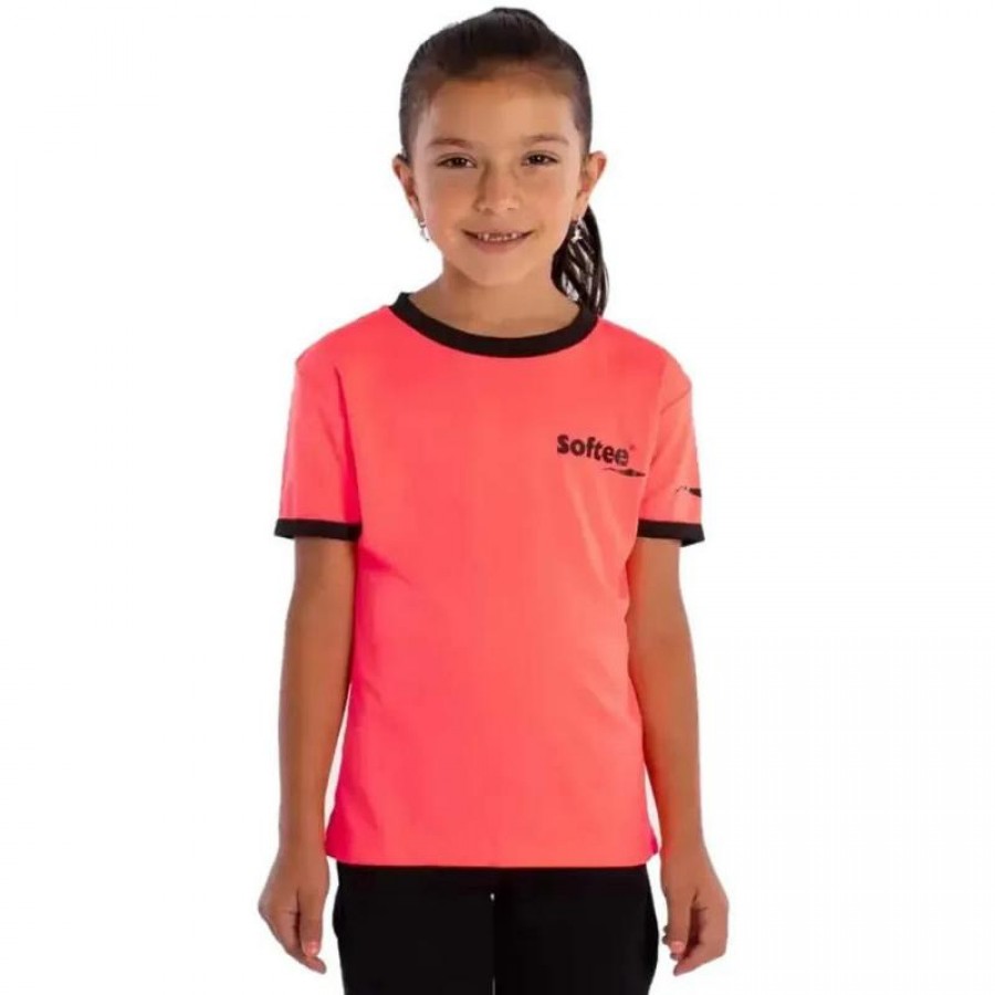 Camiseta Softee Galaxy Coral Fluor Junior