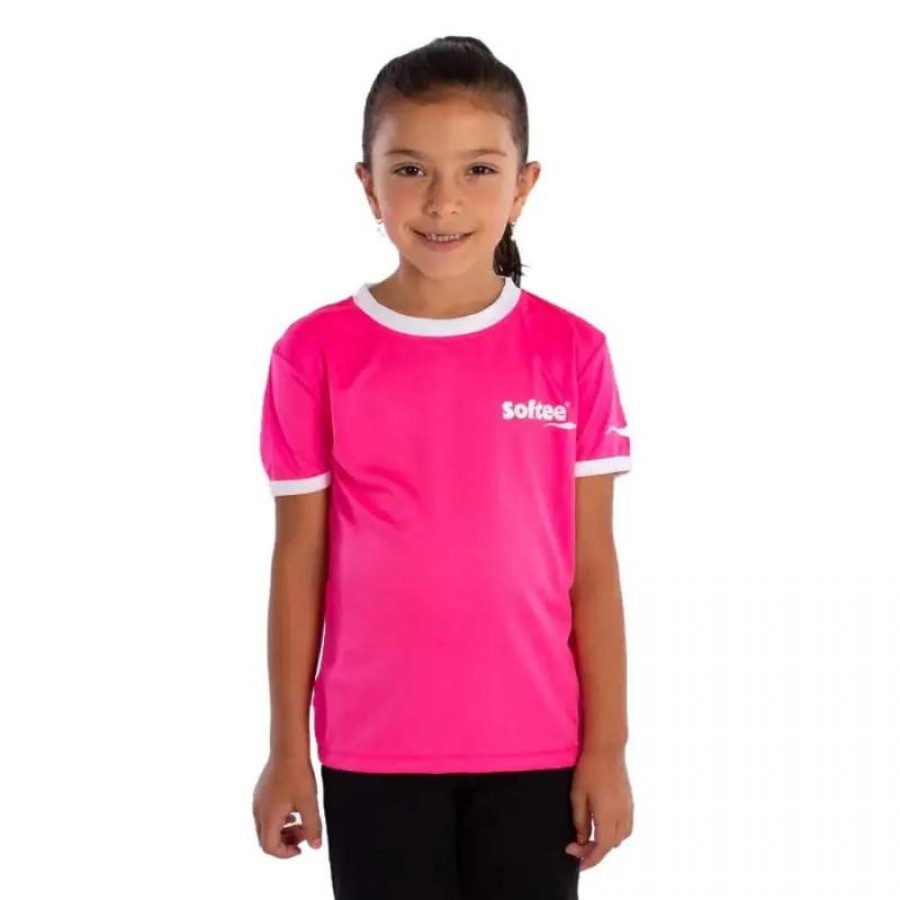 Softee Galaxy Fucsia Fluor Bianco Maglietta Junior