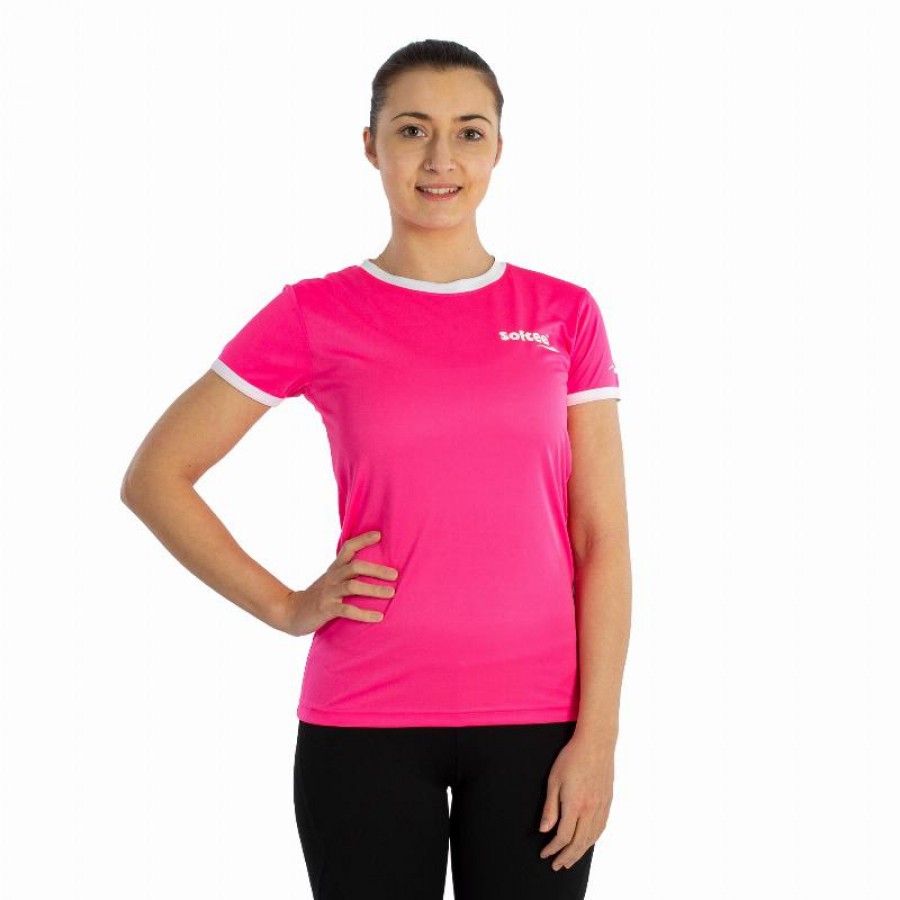 Softee Galaxy Fucsia Fluor Bianco Maglietta da donna