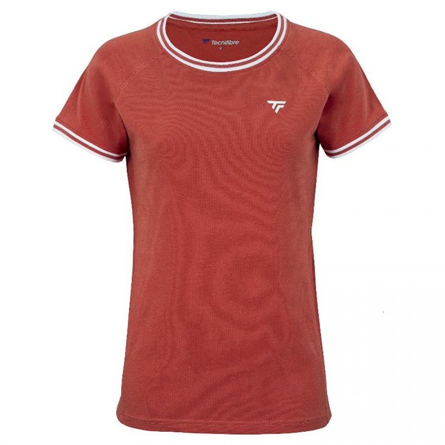 Camiseta Tecnifibre Team Stretch Terracota Mujer