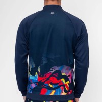 Chaqueta Bidi Badu Wild Arts Stampato Azul Oscuro Rojo Mix  Offerta + Economico
