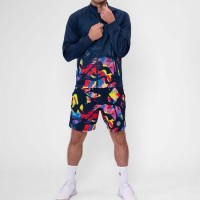 Chaqueta Bidi Badu Wild Arts Stampato Azul Oscuro Rojo Mix  Offerta + Economico