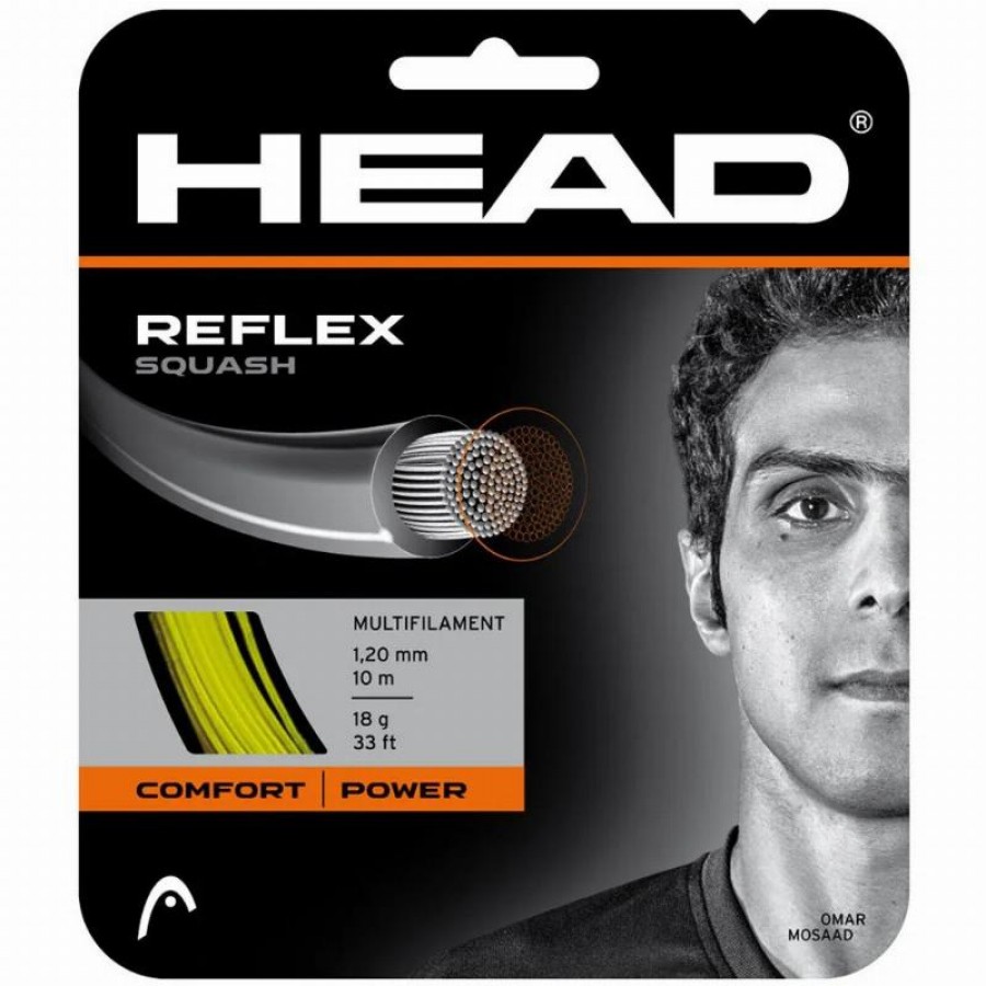 Corda Squash 10m Head Reflex 1.20mm Gialla  Offerta + Economico