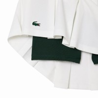 Lacoste Pique Bianco Verde Gonna  Offerta + Economico