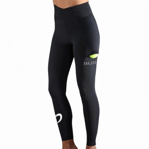 Endless Cross Pocket Nero Bianco Leggings