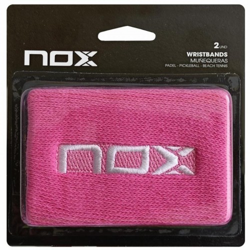 Munequeras Nox Rosa Logo Bianco 2 Unita