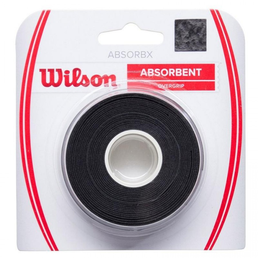 Wilson AbsorbX Impugnature Neri: 3 Unità
