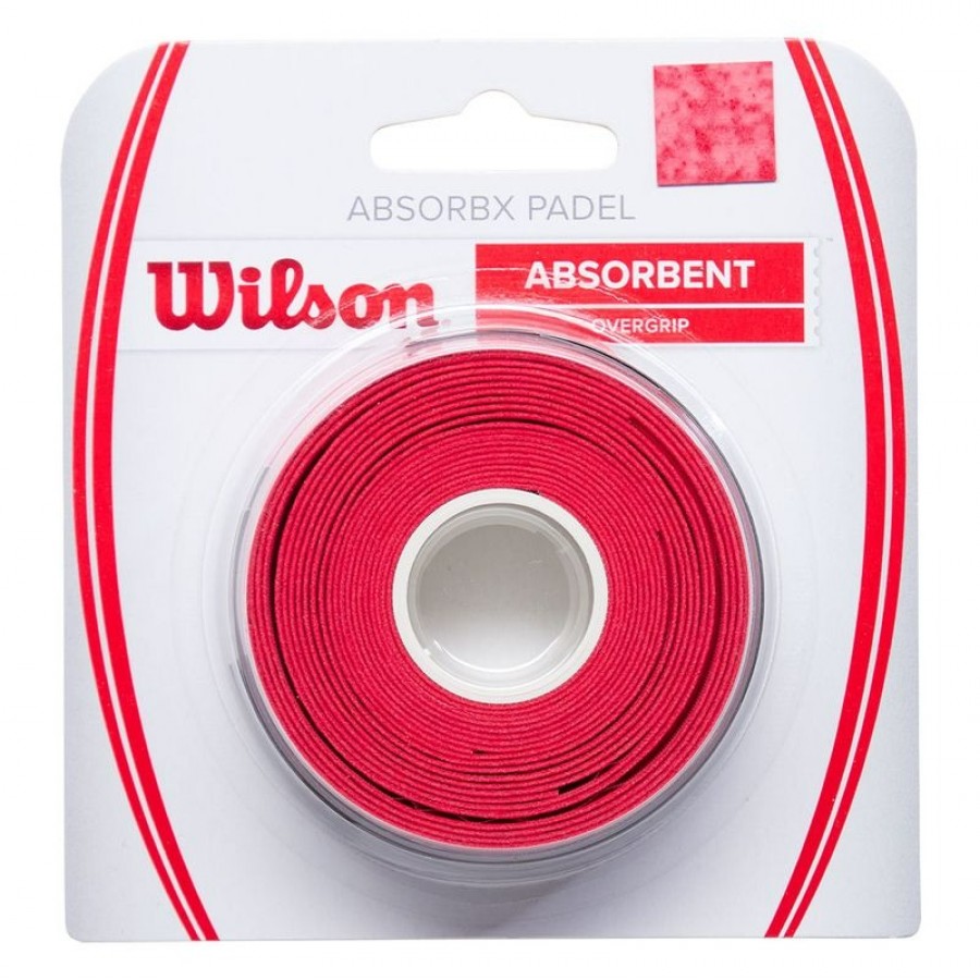 Wilson AbsorbX Padel Red Overgrips 3 unità