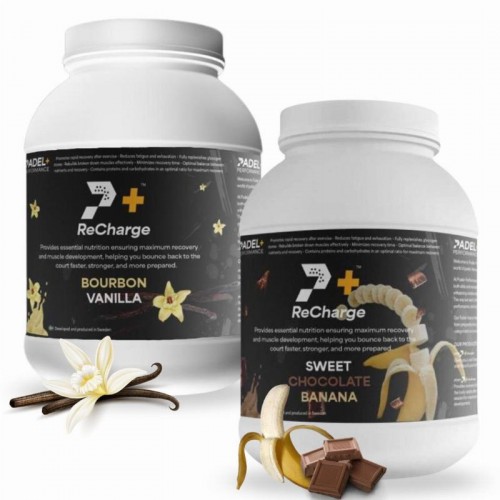 Confezione Bote Padel Performance ReCharge Vainilla y Chocolate Banana