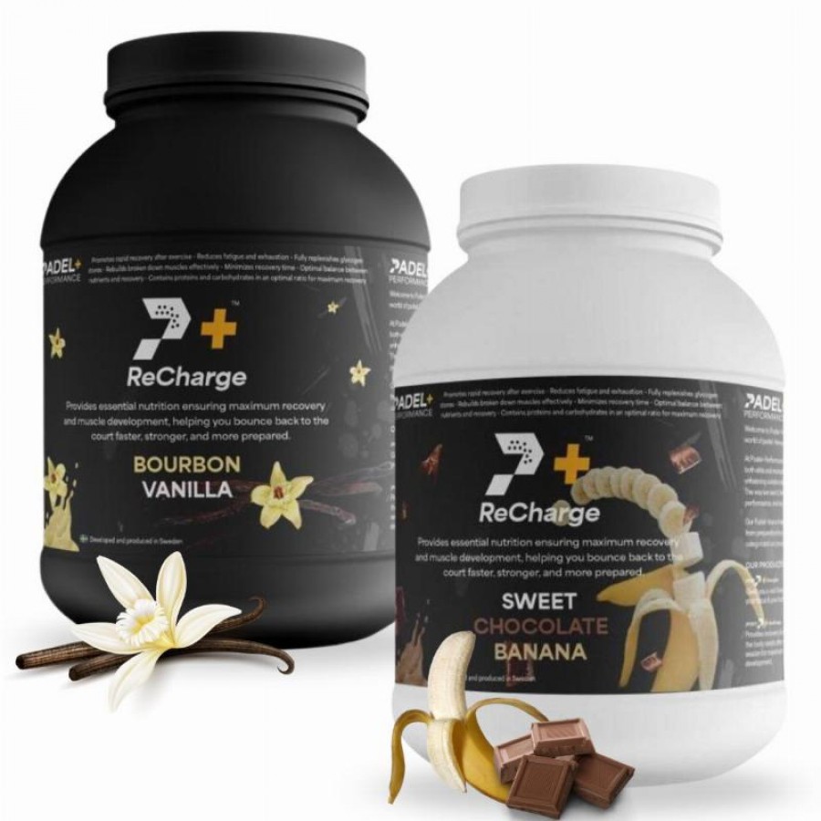 Confezione Bote Padel Performance ReCharge Vainilla y Chocolate Banana