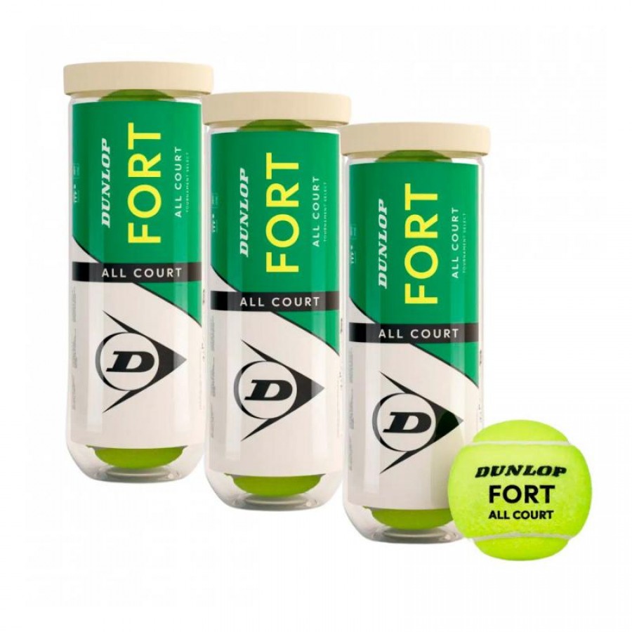 Pacchetto da 3 Botes de Pelotas Dunlop Fort All Court