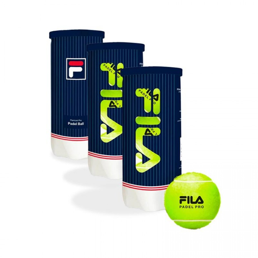 Confezione da 3 lattine di palline Fila Padel Premium Pro  Offerta + Economico