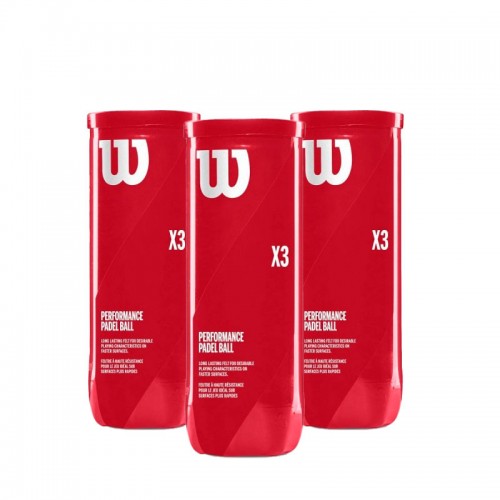 Confezione da 3 lattine Wilson X3 Ball
