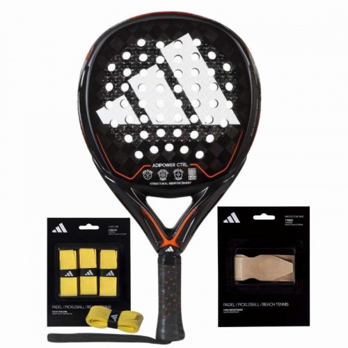 Pacchetto racchette Adidas Adipower Control 3.2 2023 con overgrip e protezione