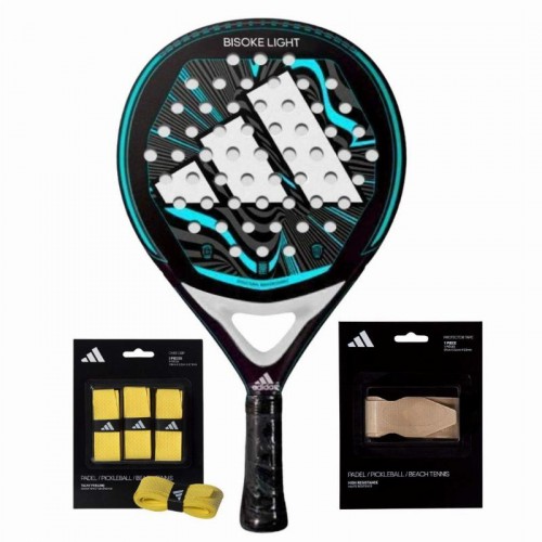 Pacchetto racchette Adidas Bisoke Light 2024 con overgrip e protezione