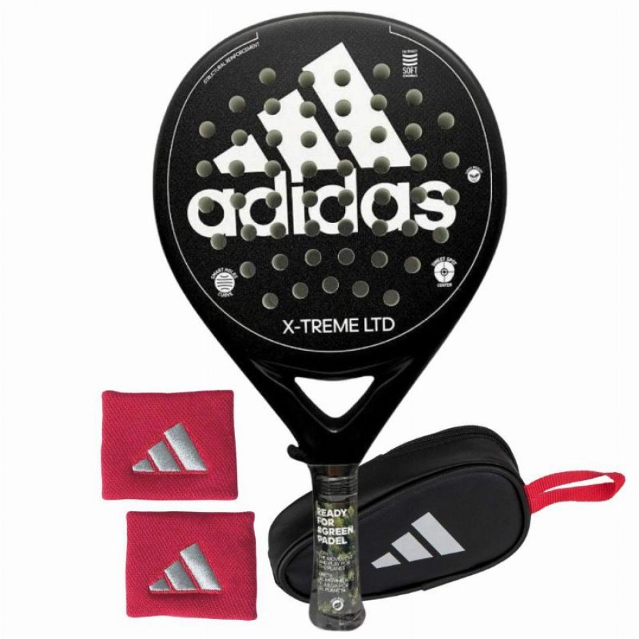 Pack Adidas X-Treme Nero Bianco Racchetta con Portamonete e Borse da Polso   Offerta + Economico