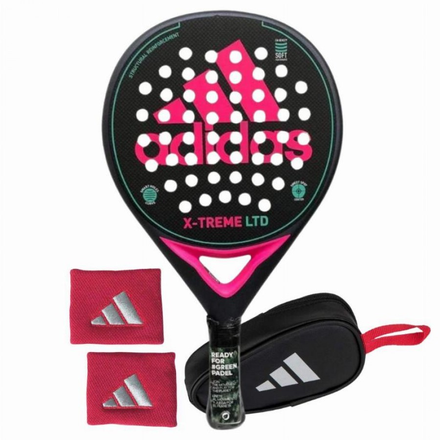 Pack Adidas X-Treme Nero Rosa Racchetta con Portamonete e Borse da Polso   Offerta + Economico