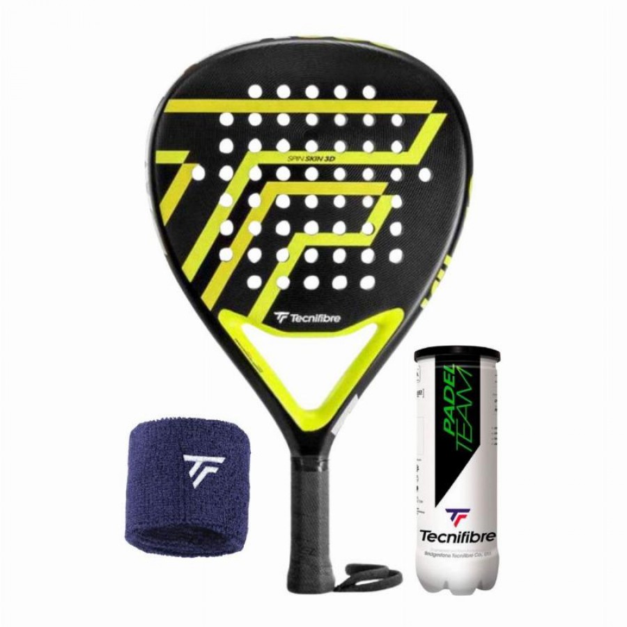 Pack Tecnifibre Wall Breaker 355 Racchetta con Polsino e Palle