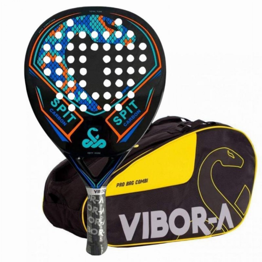 Confezione di racchette Vibora Spit Carbon e borsa per racchette da padel  Offerta + Economico