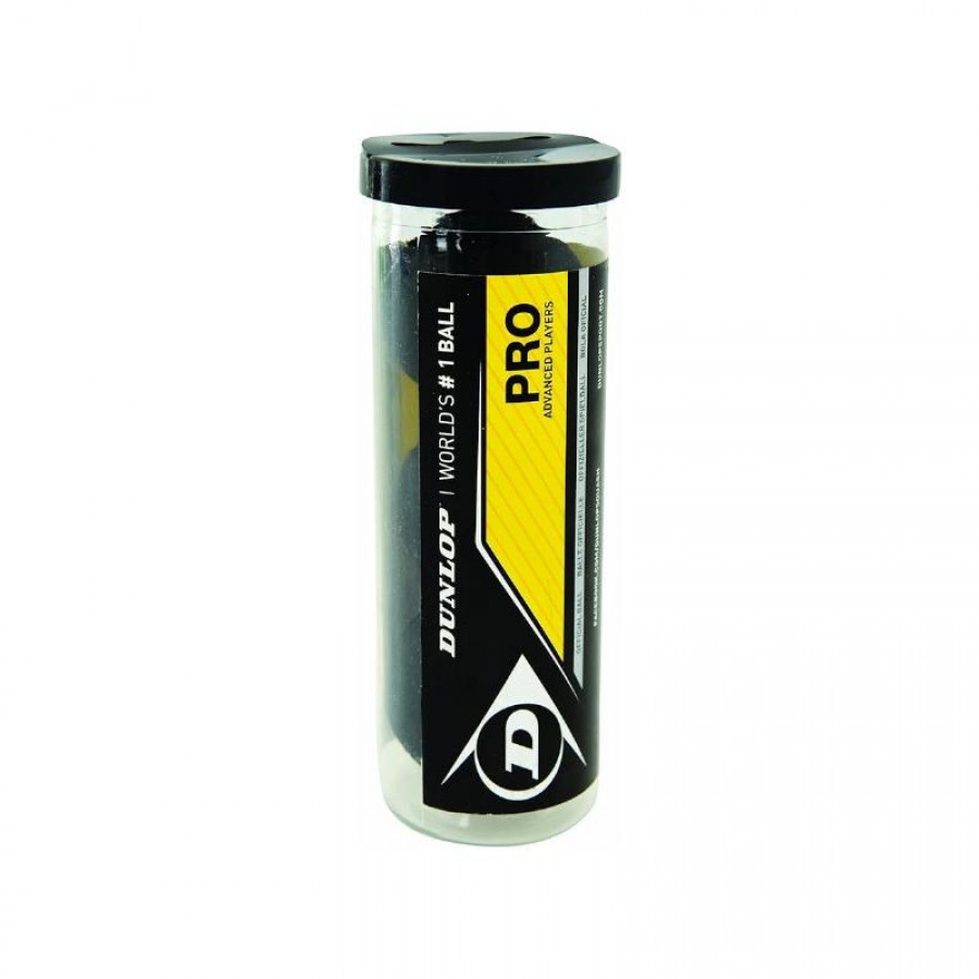 Dunlop Pro Palla da Squash Gialla a Doppio Punto 3 Unita  Offerta + Economico