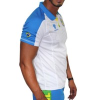 Polo Brasile Fabio Bianco Blu PADELPOINT Polo Brasile Fabio Bianco Blu