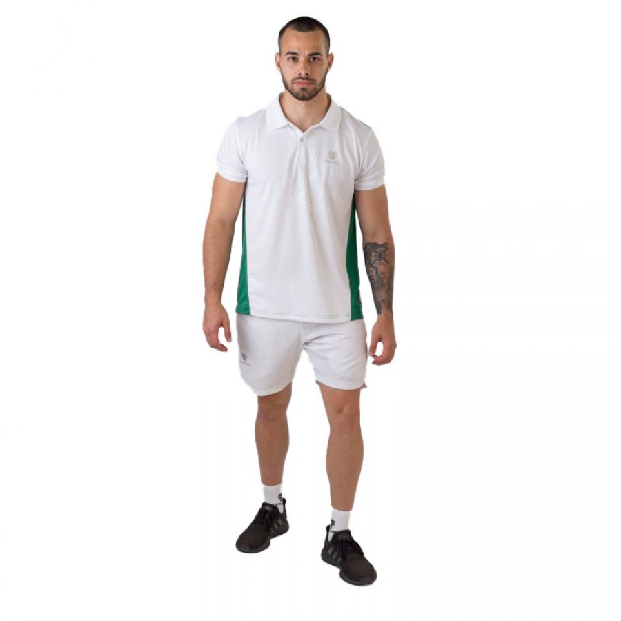 Polo Cartri Memingen Bianco Verde PADELPOINT Polo Cartri Memingen Bianco Verde