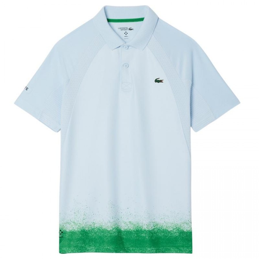 Polo Lacoste Daniil Medvedev Ultra Dry Azul Claro Verde  Offerta + Economico