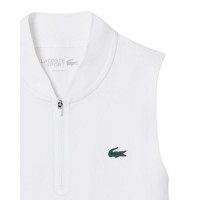 Polo Lacoste Blanco Mujer Ultra Dry Senza maniche
