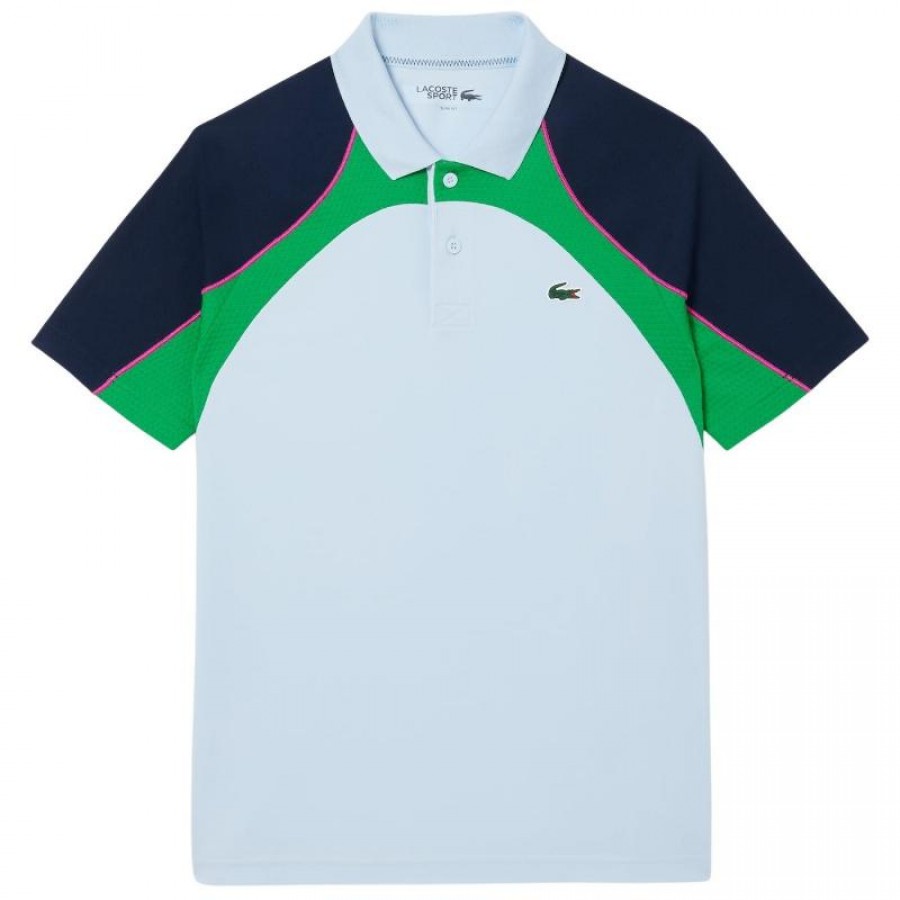 Polo Lacoste Ultra Dry Azul Verde  Offerta + Economico