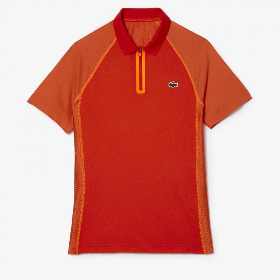Lacoste Ultra Dry Red Orange Polo Shirt  Offerta + Economico