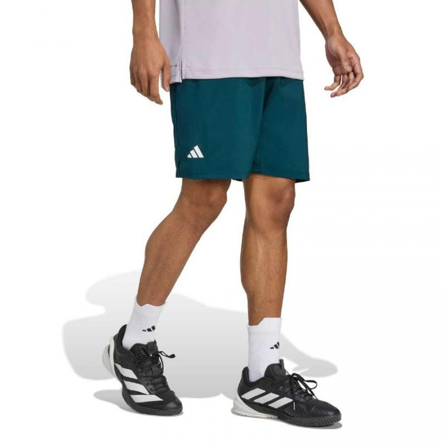 Pantaloncini Adidas Club 3 Strisce Verde Aurora