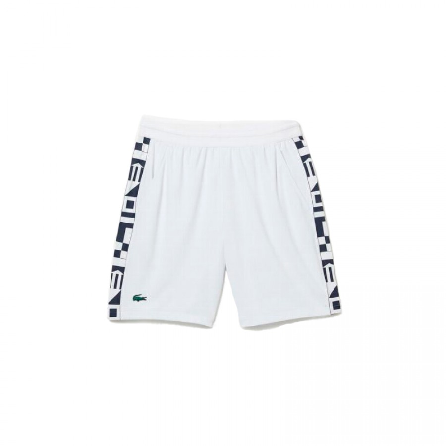Corto Lacoste Sport Blanco Estampado  Offerta + Economico