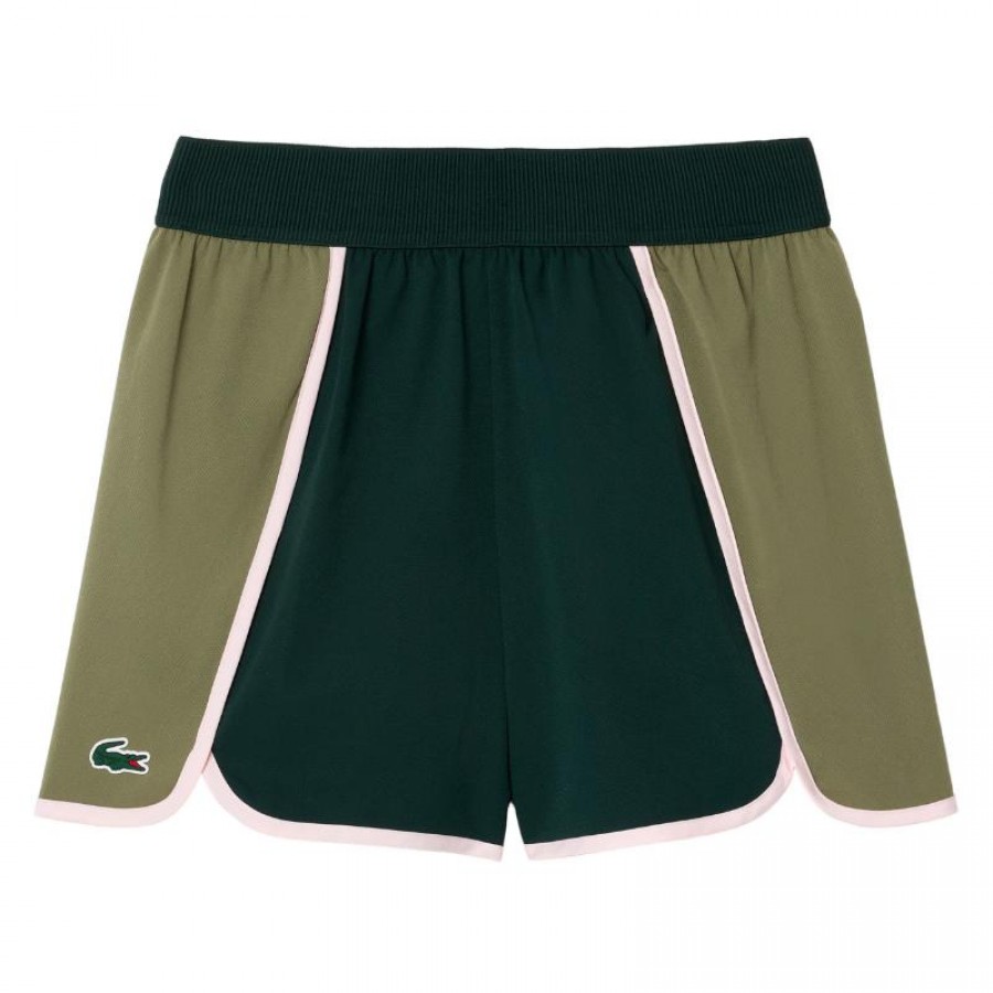 Pantaloncini Lacoste Ultra Dry Verde Kaki Moose  Offerta + Economico