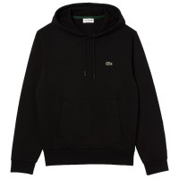 Lacoste Felpa in Cotone Nero Verde