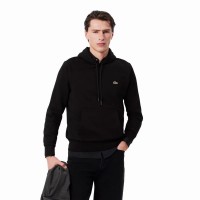 Lacoste Felpa in Cotone Nero Verde