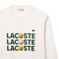 Felpa Lacoste bianca in peluche  Offerta + Economico