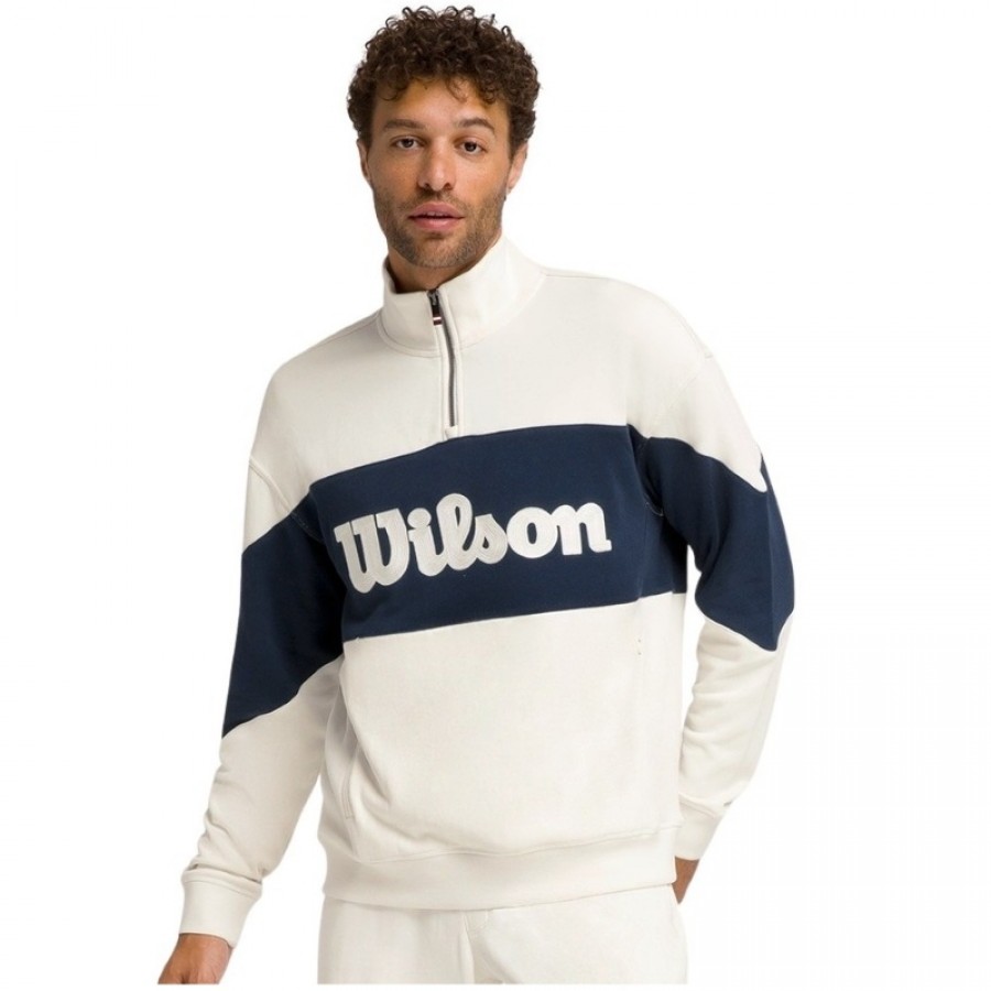 Sudadera Wilson Parkside Mezza Zip Blanco Beige